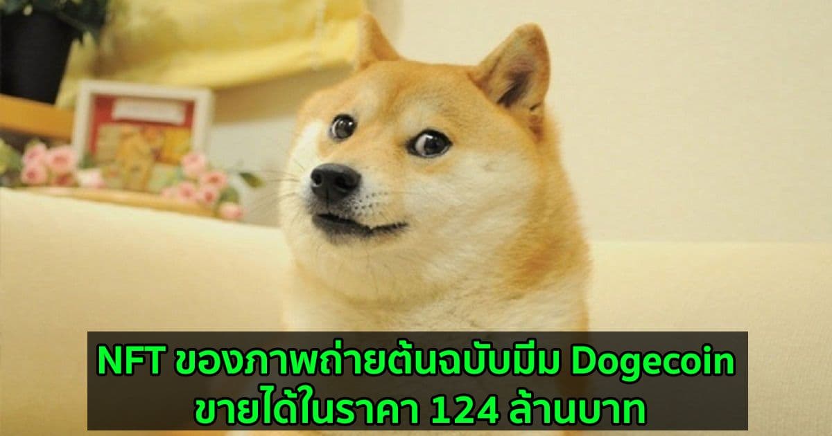 NFT ของภาพถ่ายต้นฉบับมีม Dogecoin ขายได้ในราคา 124 ล้านบาท