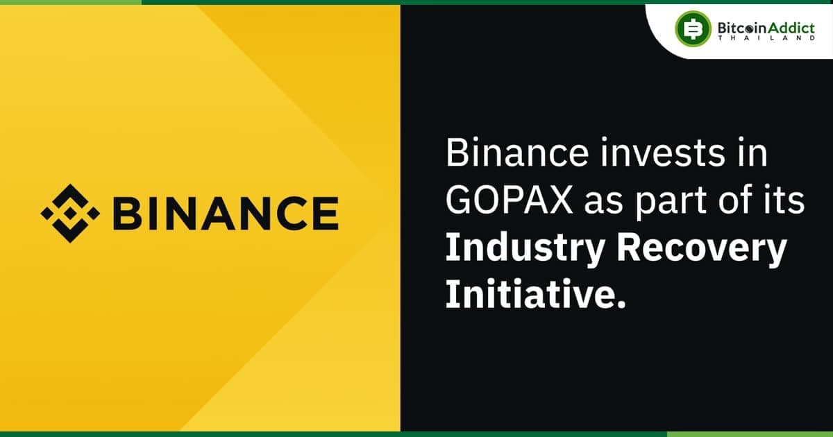 Binance กลับสู่ตลาดเกาหลีใต้อีกครั้ง ด้วยการเข้าซื้อกิจการเว็บเทรด Gopax