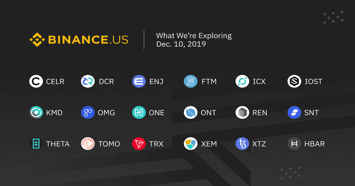 Binance Us กำลังพิจารณาลิสต์เหรียญเพิ่ม เช่น OMG , TRX , XTZ และเหรียญอื่นๆอีกรวม 18 รายการ