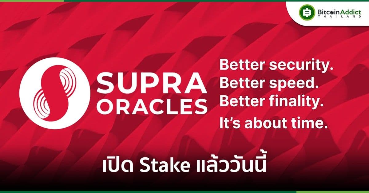 SupraOracles เปิดให้สเตกรอบ Liquid Staking แล้ววันนี้