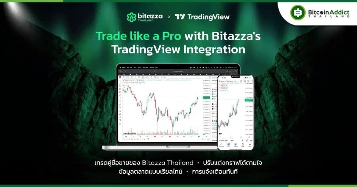 เทรดอย่างมือโปรด้วย Bitazza Thailand บน TradingView เพื่อรับประสบการณ์ใหม่