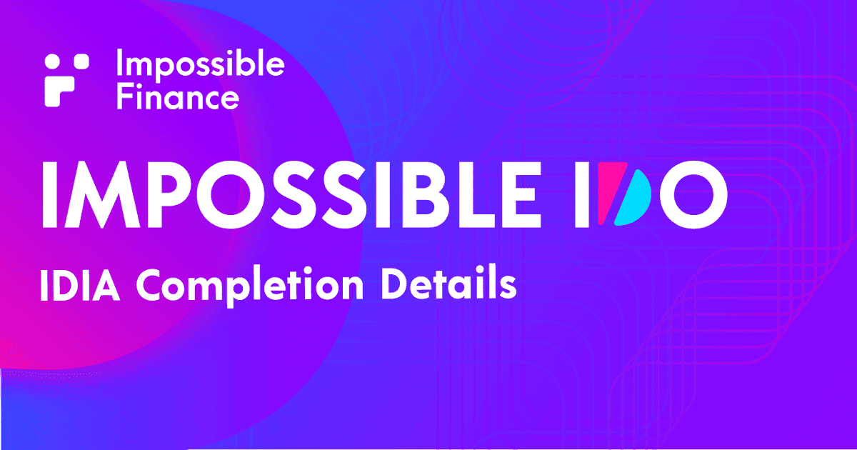 Impossible IDO - อัปเดตการขายโทเค็น IDIA
