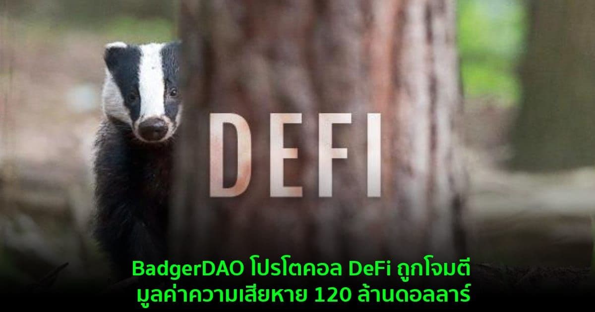 BadgerDAO โปรโตคอล DeFi ถูกโจมตี มูลค่าความเสียหาย 120 ล้านดอลลาร์