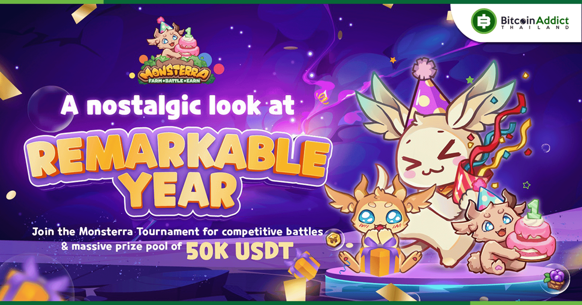 วันครบรอบ 1 ปีเกม Monsterra NFT: ปีแห่งการเติบโตอันยิ่งใหญ่และแผนการในอนาคตที่น่าตื่นเต้น