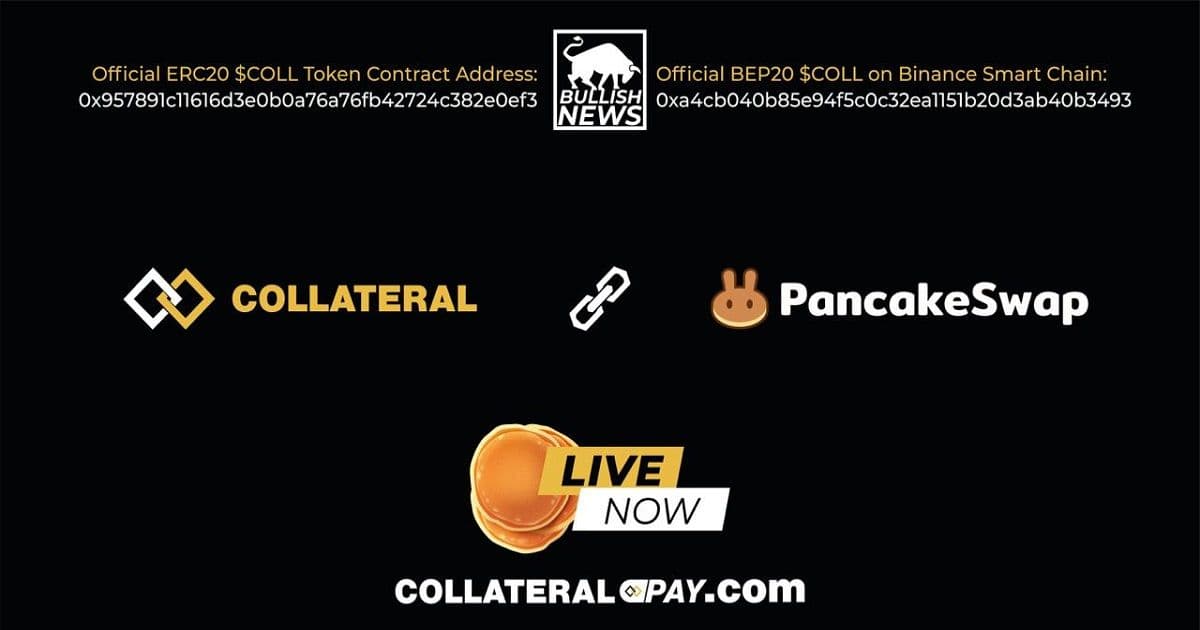 Collateral ขยายสู่ BinanceChain และ พร้อมให้บริการบน PancakeSwap