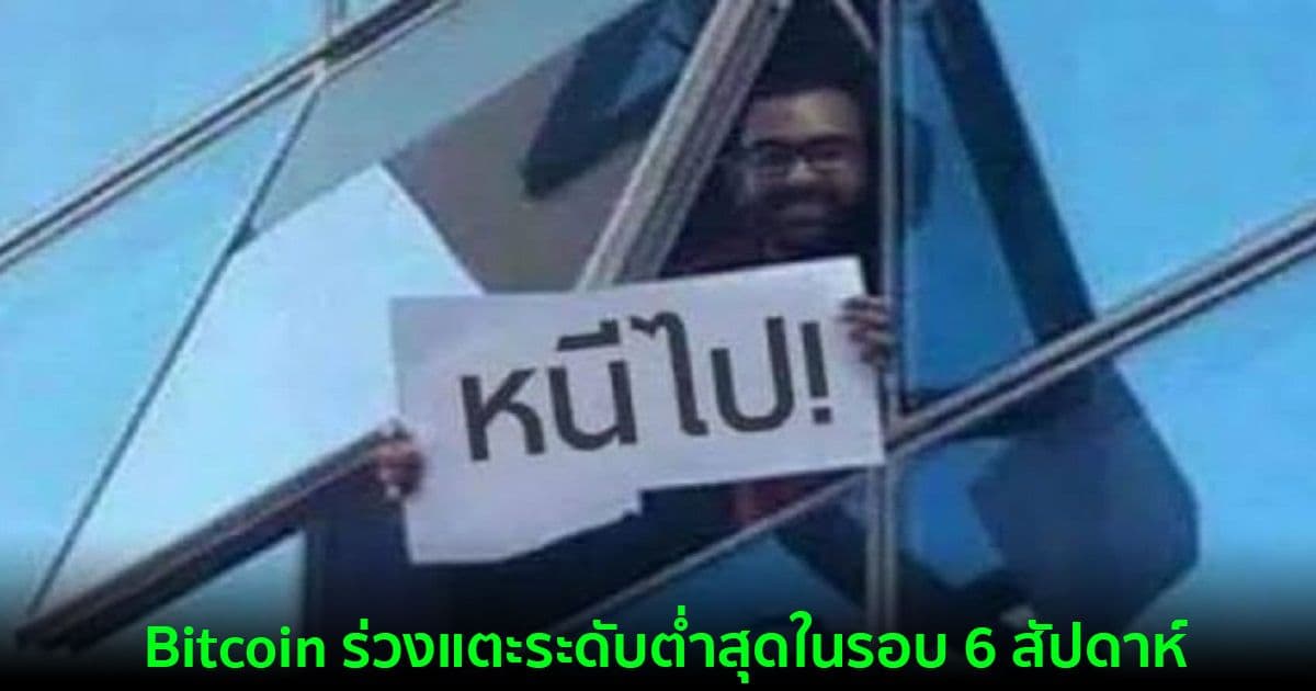 Bitcoin ร่วงแตะระดับต่ำสุดในรอบ 6 สัปดาห์