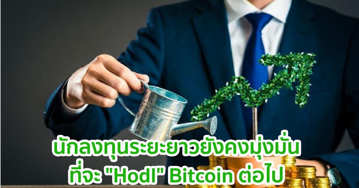 นักลงทุนระยะยาวยังคงมุ่งมั่นที่จะ "Hodl" แม้ Bitcoin จะมี market cap ทะลุ $1 ล้านล้าน  ก็ตาม