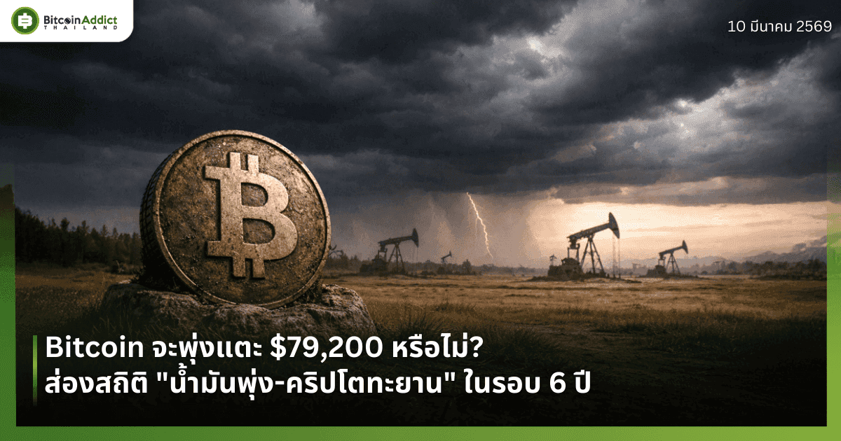 Bitcoin จะพุ่งแตะ $79,200 หรือไม่? ส่องสถิติ "น้ำมันพุ่ง-คริปโตทะยาน" ในรอบ 6 ปี