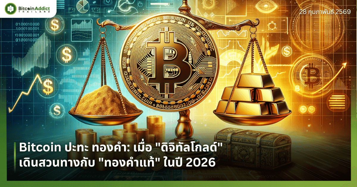 Bitcoin ปะทะ ทองคำ: เมื่อ "ดิจิทัลโกลด์" เดินสวนทางกับ "ทองคำแท้" ในปี 2026