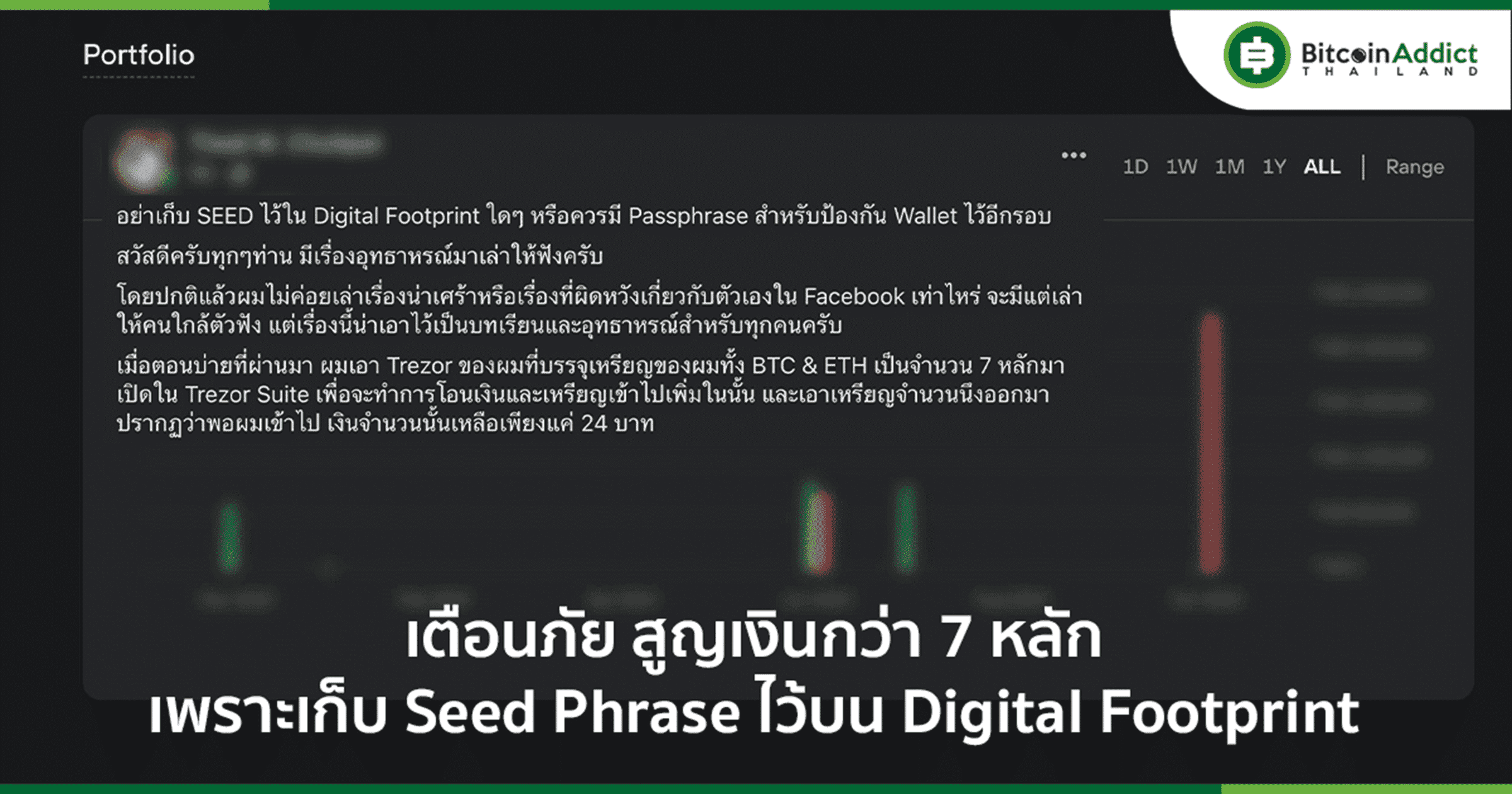 อุธาหรณ์ เก็บ Seed Phrase ไว้ใน Digital Footprint สูญเงินหลักล้าน
