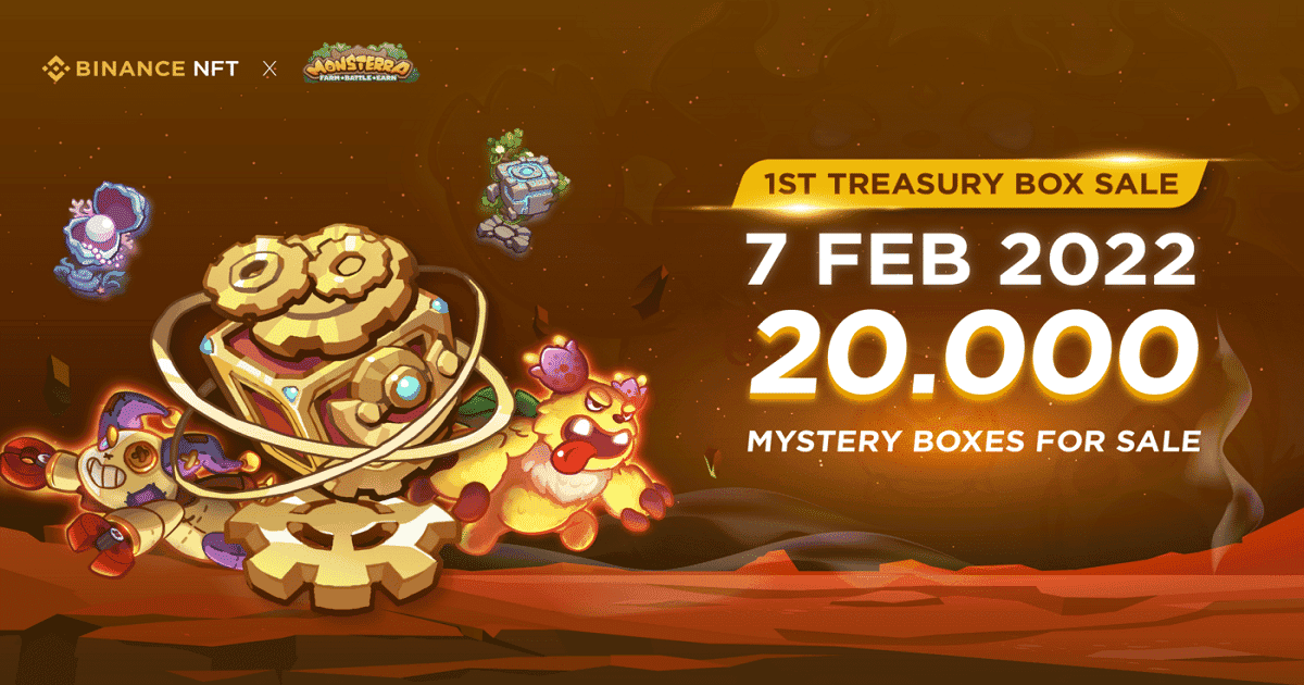 แคมเปญ Binance NFT x MonsterraTreasury Box เริ่มวางขาย 7 กุมภาพันธ์ 2022 นี้