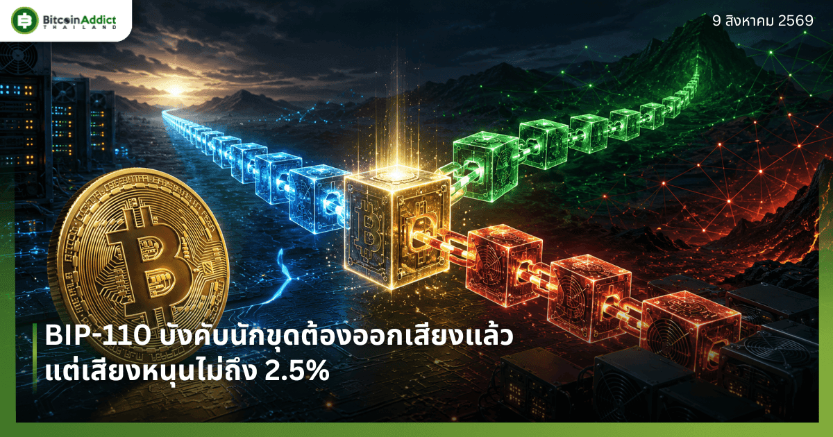 BIP-110 บังคับนักขุดต้องออกเสียงแล้ว แต่หนุนไม่ถึง 2.5%