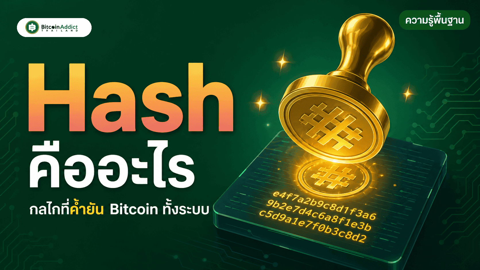 Hash คืออะไร กลไกเข้ารหัสที่ค้ำยัน Bitcoin ทั้งระบบ (อัปเดต 2026)