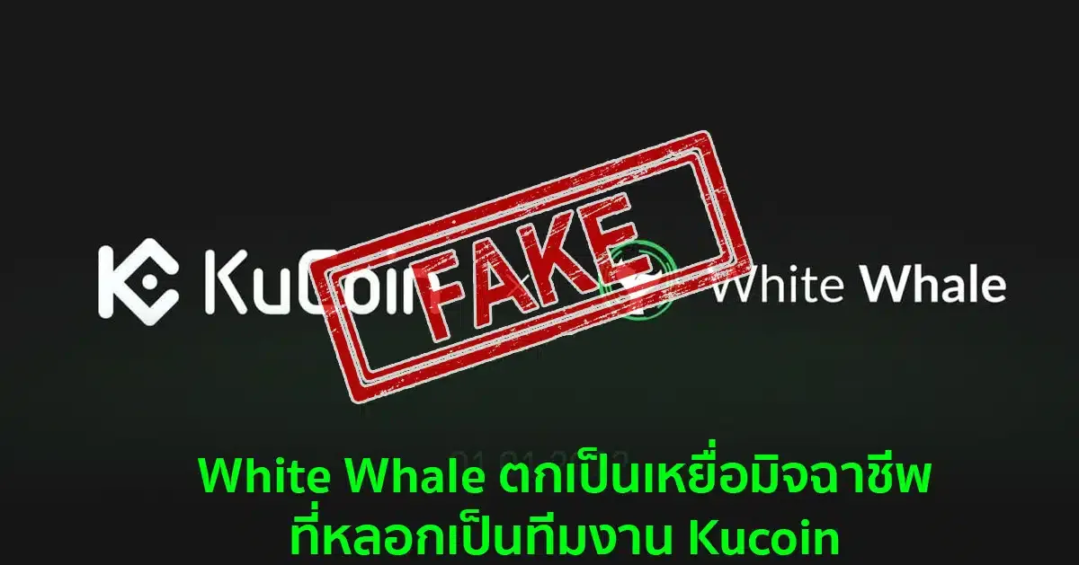 โครงการ White Whale ตกเป็นเหยื่อมิจฉาชีพที่หลอกเป็นทีมงาน Kucoin และสูญเสียโทเค็นนับล้าน