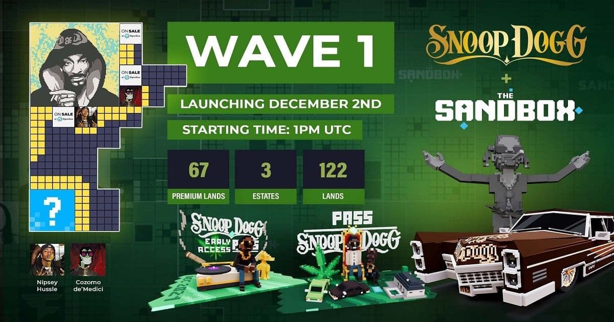 Sandbox ร่วมกับ Snoop Dogg เตรียมเปิดขาย  Land วันนี้เวลา 20.00 น.