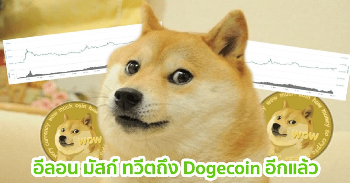 Dogecoin (DOGE) ราคาพุ่ง 60% หลังจาก อีลอน มัสก์ ทวีตถึงอีกครั้ง