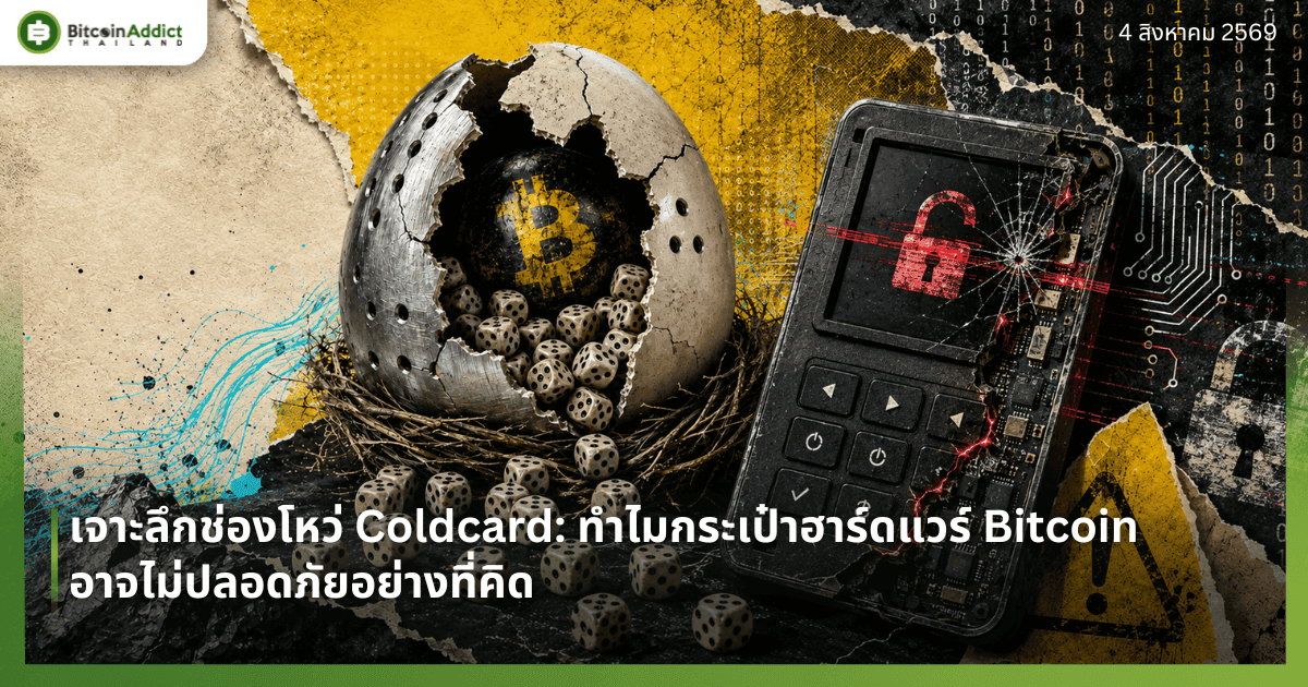 เจาะลึกช่องโหว่ Coldcard: ทำไมกระเป๋าฮาร์ดแวร์ Bitcoin อาจไม่ปลอดภัยอย่างที่คิด