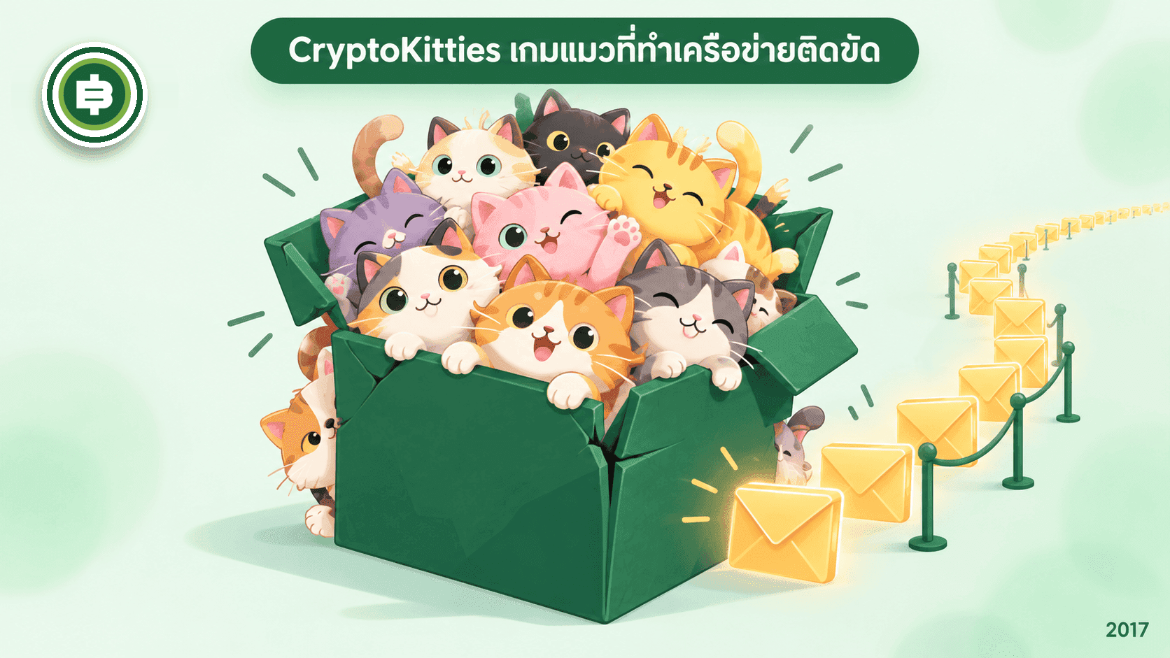 CryptoKitties เกมแมวที่ทำ Ethereum ติดขัดทั้งระบบ ธันวาคม 2017 และส่วนที่ไม่ได้มาจากแมว