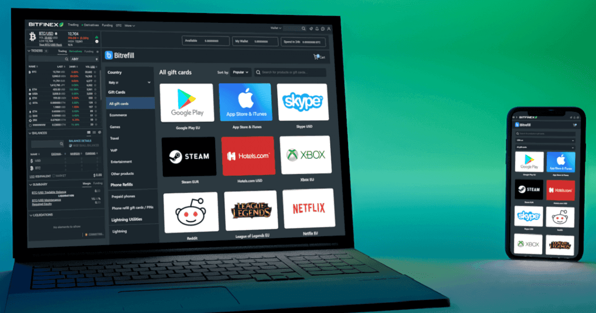 เว็บเทรด Bitfinex จับมือกับ Bitrefill ให้ผู้ใช้สามารถซื้อบัตรของขวัญดิจิทัลกว่า 2,000 รายการด้วย Bitcoin ผ่าน Lightning Network