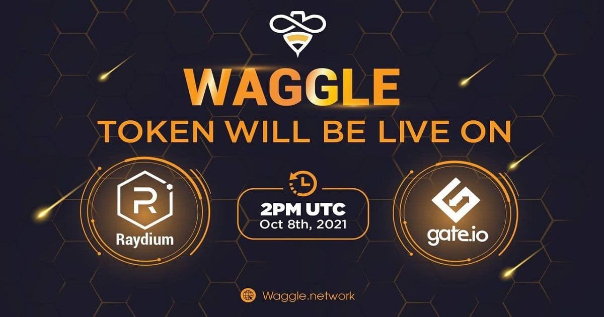 Waggle จะเปิดตัวบน Raydium Protocol และ Gate วันที่ 8 ต.ค.