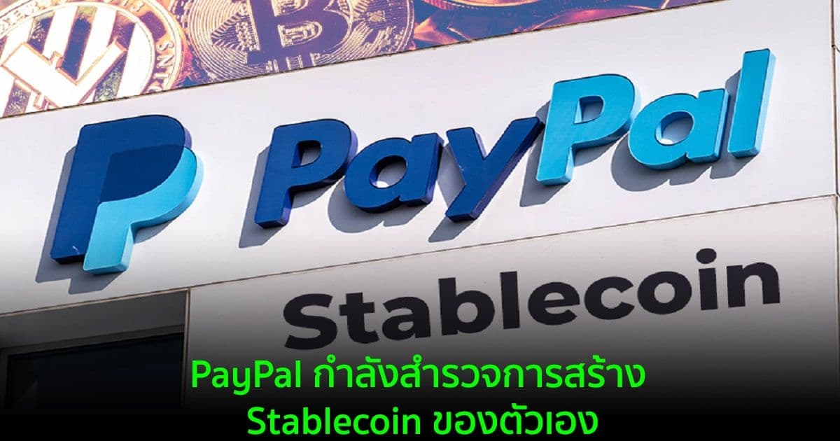 PayPal กำลังสำรวจการสร้าง Stablecoin ของตัวเอง