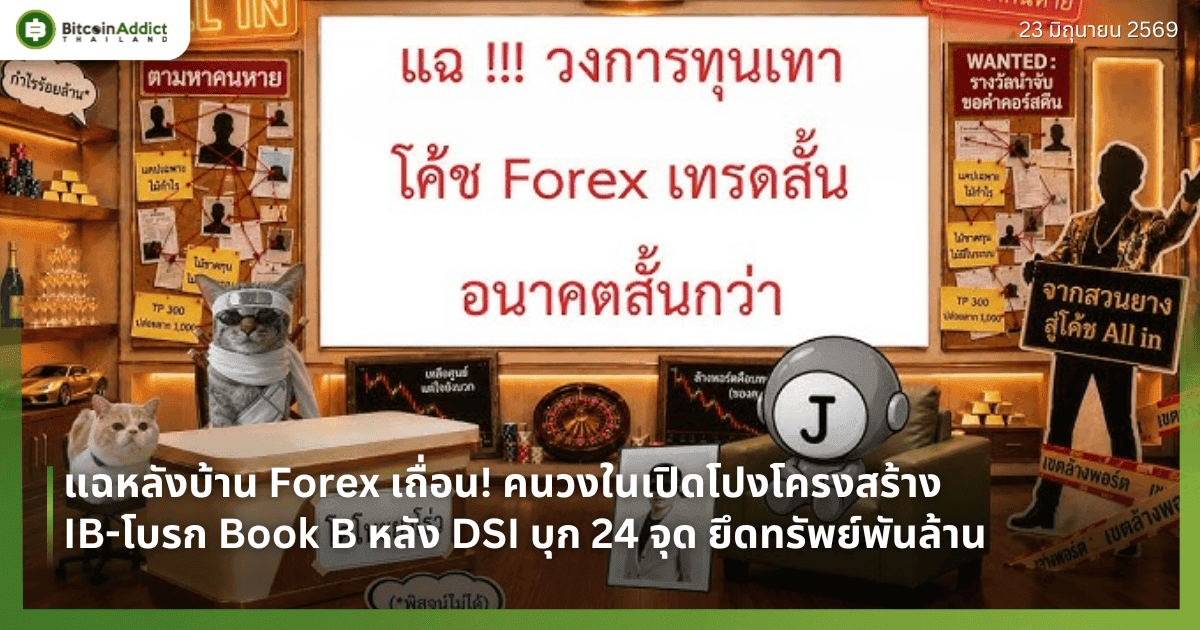 แฉหลังบ้าน Forex เถื่อน! คนวงในเปิดโปงโครงสร้าง IB-โบรก Book B หลัง DSI บุก 24 จุด ยึดทรัพย์พันล้าน