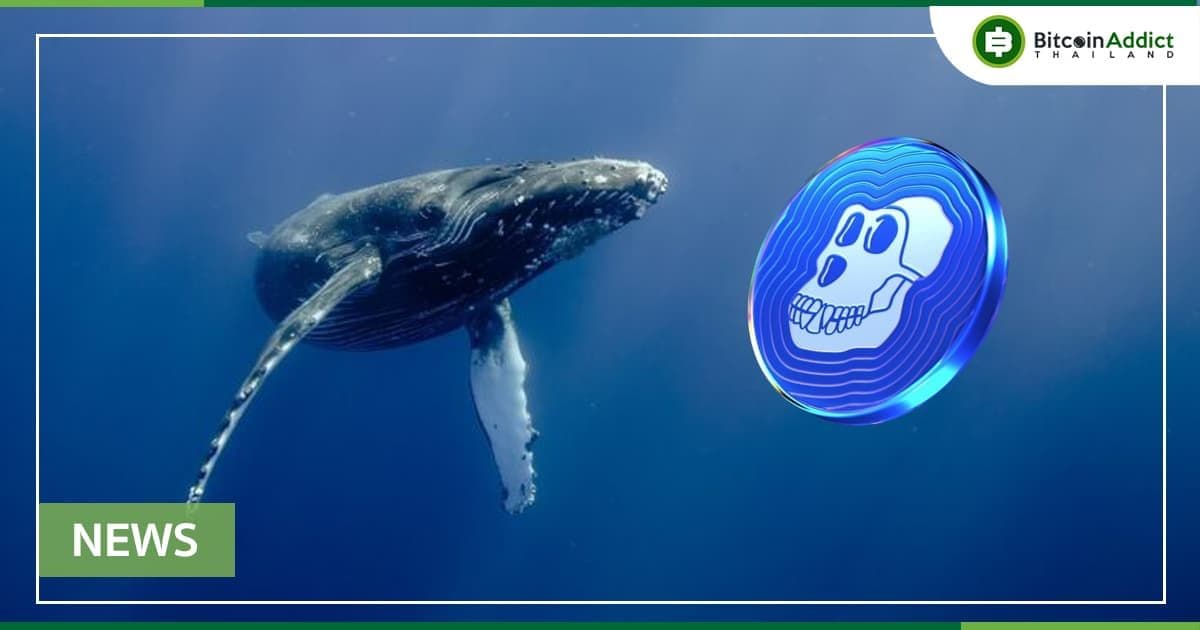 ApeCoin กลายเป็นโทเค็นที่มีการซื้อขายมากที่สุดในบรรดาวาฬของ Ethereum