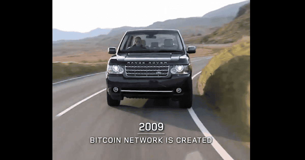 Bitcoin ถูกเอ่ยถึงในโฆษณาประวัติศาสตร์ของค่ายรถยักษ์ใหญ่ "แลนด์โรเวอร์"