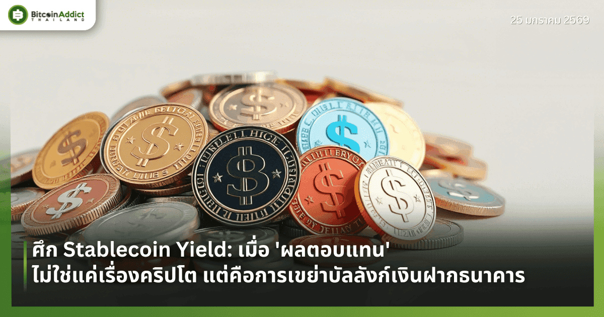 ศึก Stablecoin Yield: เมื่อ 'ผลตอบแทน' ไม่ใช่แค่เรื่องคริปโต แต่คือการเขย่าบัลลังก์เงินฝากธนาคาร