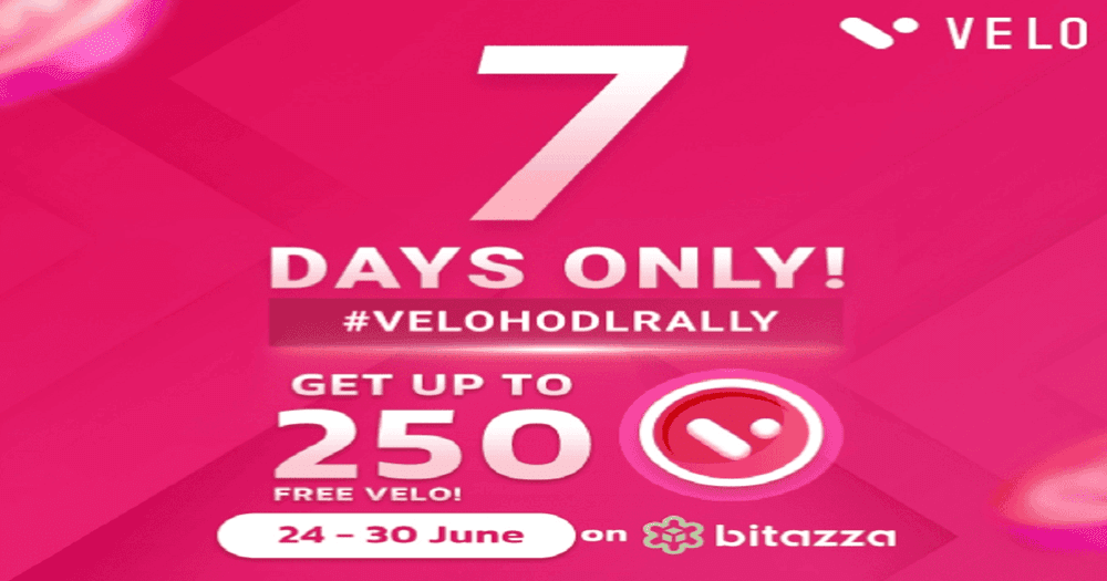 Velo Labs เปิด Airdrop แจกเหรียญ! รับVelo เพิ่ม สูงสุด 25% เริ่ม 24 มิถุนายนนี้ที่ Bitazza