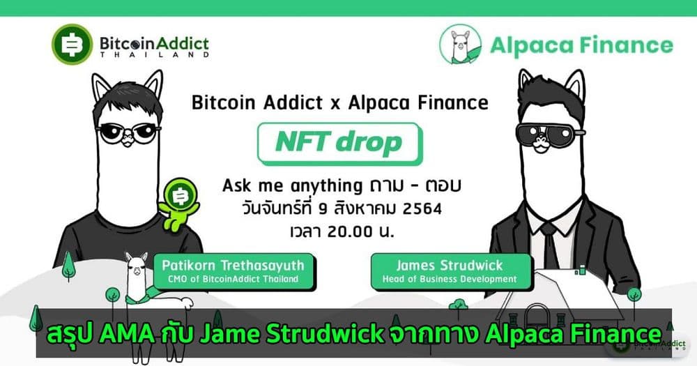 สรุป AMA กับ Jame Strudwick จากทาง Alpaca Finance