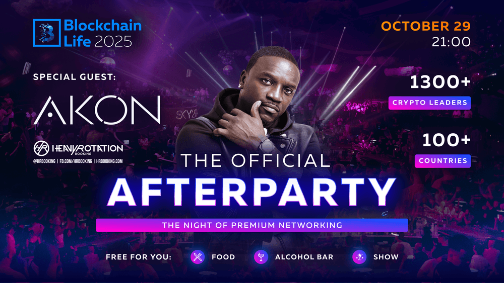 Blockchain Life 2025 รวมคนคริปโตทั่วโลกกว่า 15,000 คนที่ดูไบ พร้อมโชว์สุดพิเศษจาก Akon