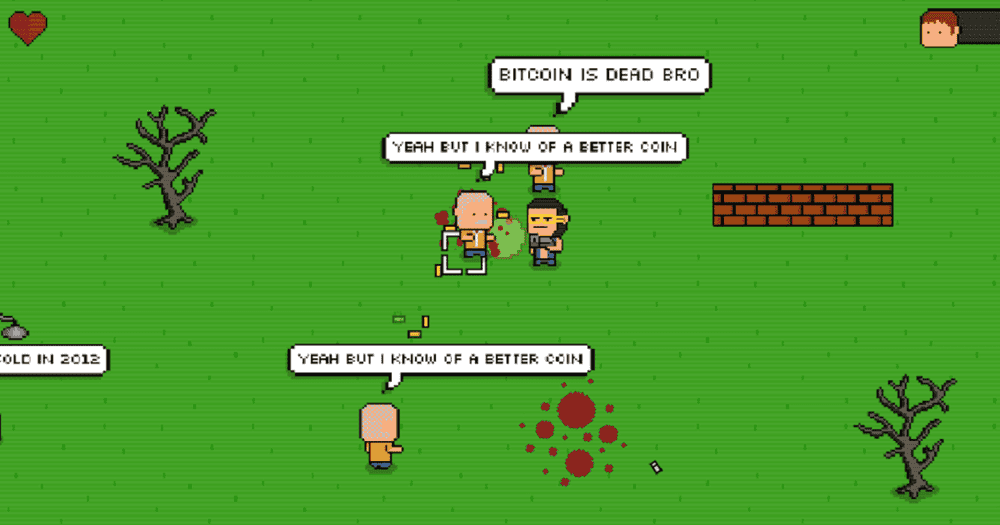 “Bitcoin is dead, bro”: ผู้ใช้ Reddit เปิดตัวเกมส์ที่ผู้เล่นจะได้เล่นเป็นซาโตชิ...ไล่ยิงพวกที่ชอบด่า Bitcoin