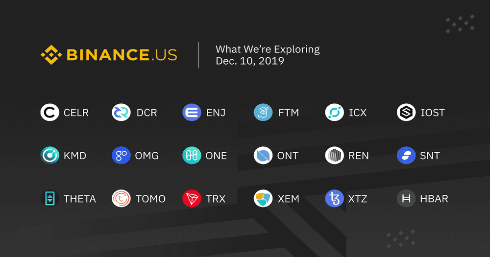 Binance Us กำลังพิจารณาลิสต์เหรียญเพิ่ม เช่น OMG , TRX , XTZ และเหรียญอื่นๆอีกรวม 18 รายการ
