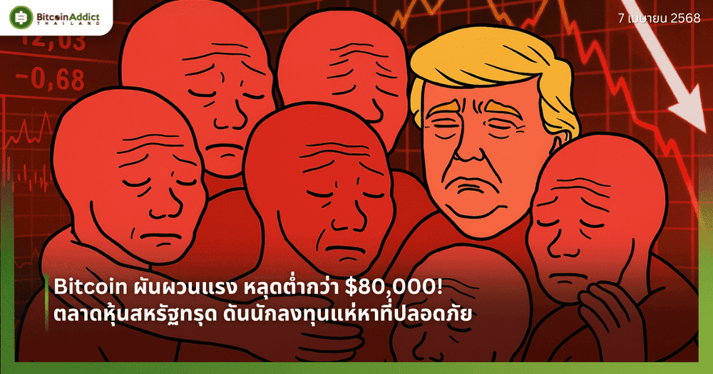 Bitcoin ผันผวนแรง หลุดต่ำกว่า $80,000! ตลาดหุ้นสหรัฐทรุด ดันนักลงทุนแห่หาที่ปลอดภัย