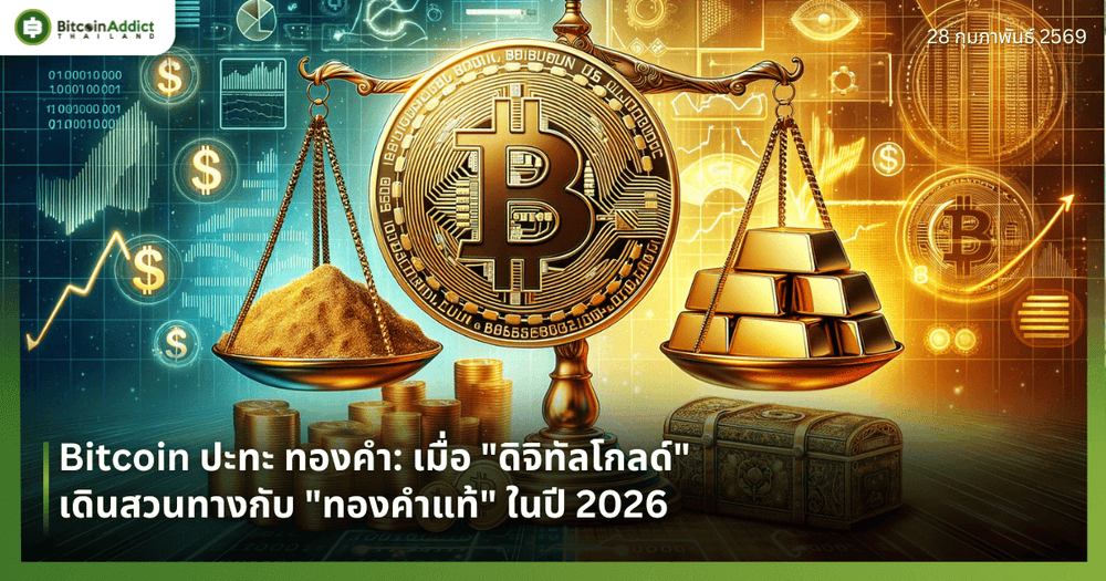Bitcoin ปะทะ ทองคำ: เมื่อ "ดิจิทัลโกลด์" เดินสวนทางกับ "ทองคำแท้" ในปี 2026
