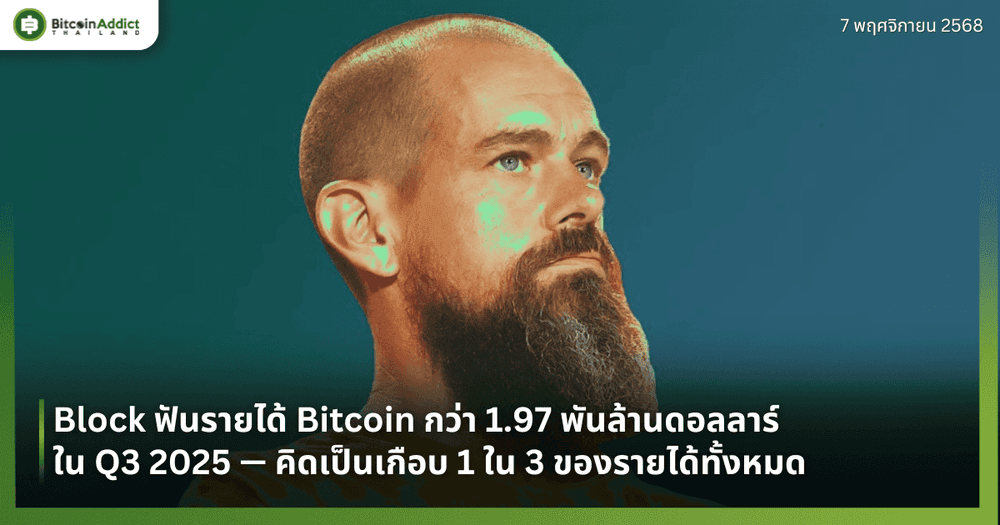 Block ฟันรายได้ Bitcoin กว่า 1.97 พันล้านดอลลาร์ใน Q3 2025 — คิดเป็นเกือบ 1 ใน 3 ของรายได้ทั้งหมด