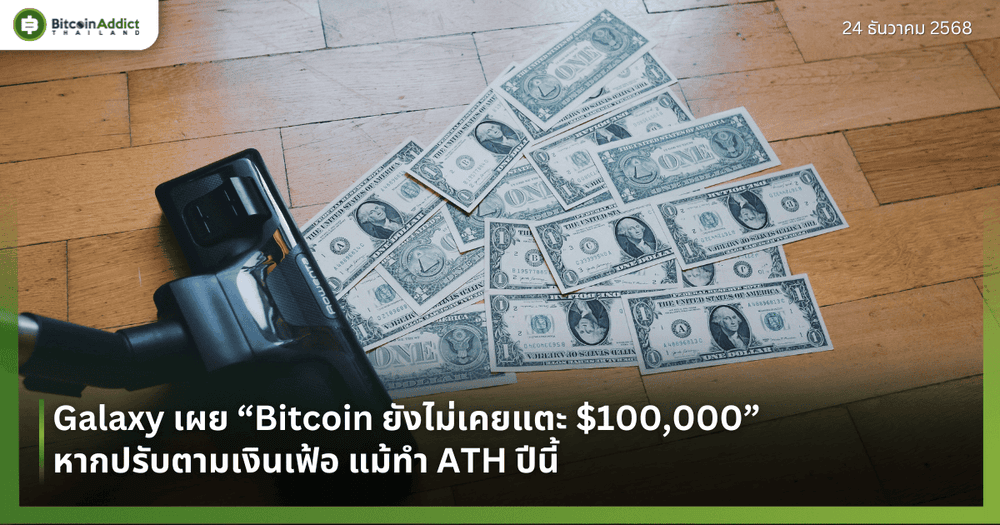 Galaxy เผย “Bitcoin ยังไม่เคยแตะ $100,000” หากปรับตามเงินเฟ้อ แม้ทำ ATH ปีนี้