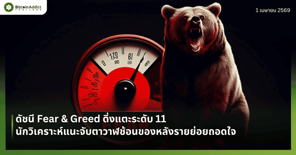 ดัชนี Fear & Greed ดิ่งแตะระดับ 11 — นักวิเคราะห์แนะจับตาวาฬช้อนของหลังรายย่อยถอดใจ