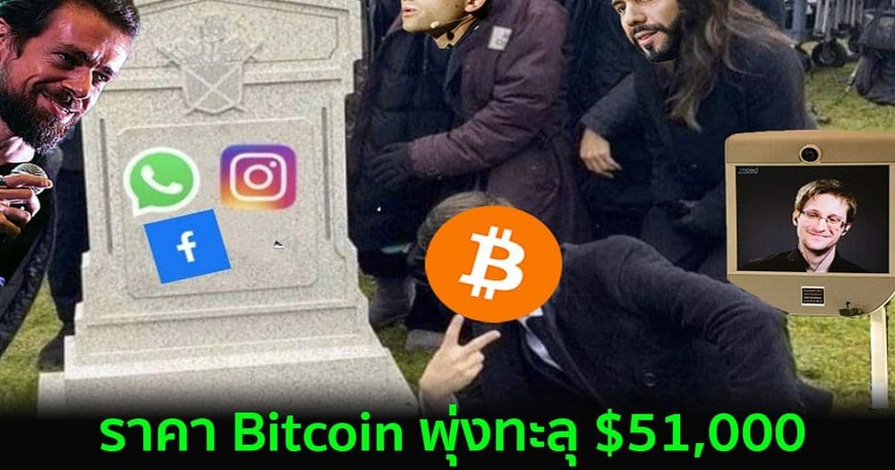 ราคา Bitcoin พุ่งทะลุ $51,000 ...นี่คือจุดเริ่มต้นของ Bull Run หรือไม่?