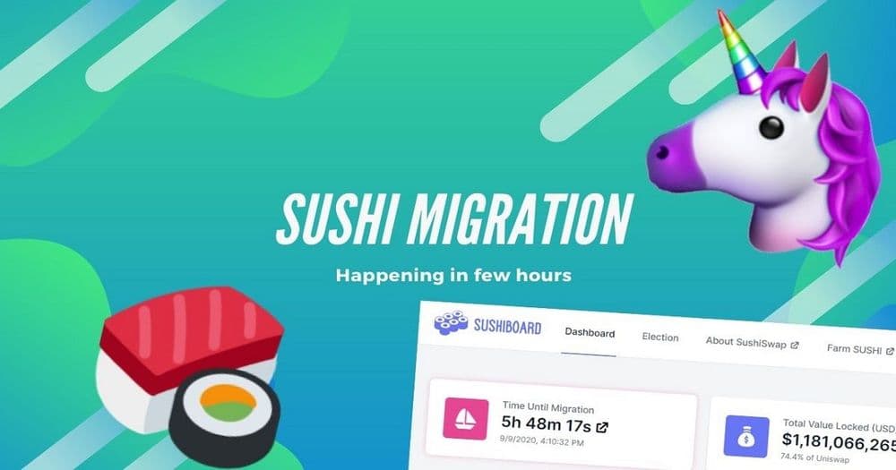 SushiSwap ย้ายออกจาก Uniswap อย่างเป็นทางการ หลังจากผ่านไปหนึ่งสัปดาห์