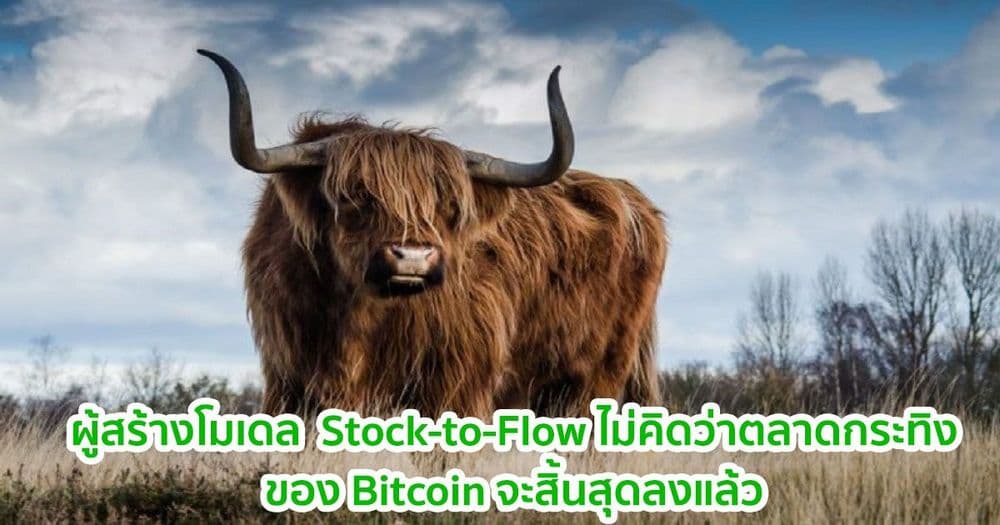 ผู้สร้างโมเดล Stock-to-Flow ไม่คิดว่าตลาดกระทิงของ Bitcoin จะสิ้นสุดลงแล้ว