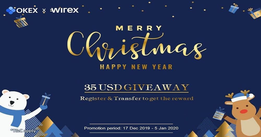OKEx ประกาศความร่วมมือกับ Wirex ในเอเชียเพื่อเปิดตัวแคมเปญฉลองเทศกาลคริสต์มาสและปีใหม่!!!