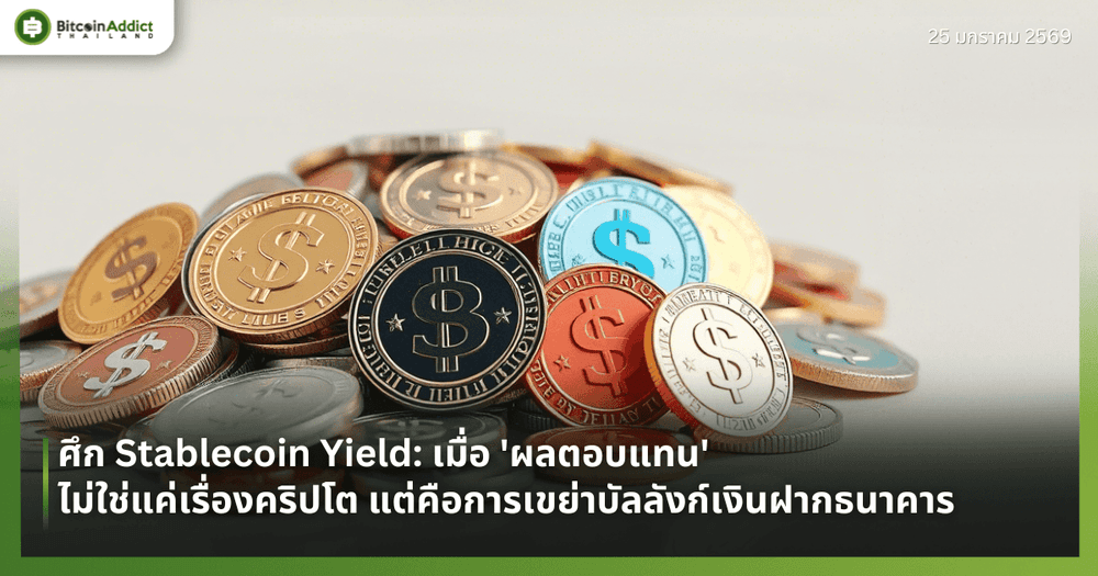 ศึก Stablecoin Yield: เมื่อ 'ผลตอบแทน' ไม่ใช่แค่เรื่องคริปโต แต่คือการเขย่าบัลลังก์เงินฝากธนาคาร