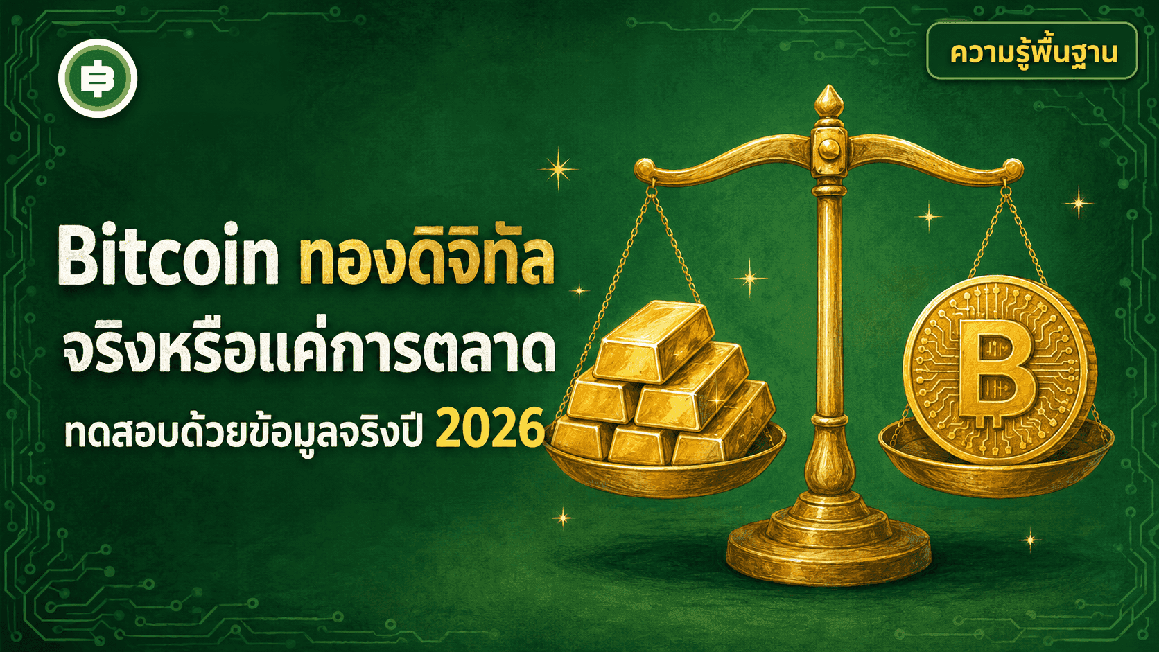 Store of Value คืออะไร Bitcoin เป็น "ทองดิจิทัล" ได้จริงหรือแค่คำโฆษณา (อัปเดต 2026)