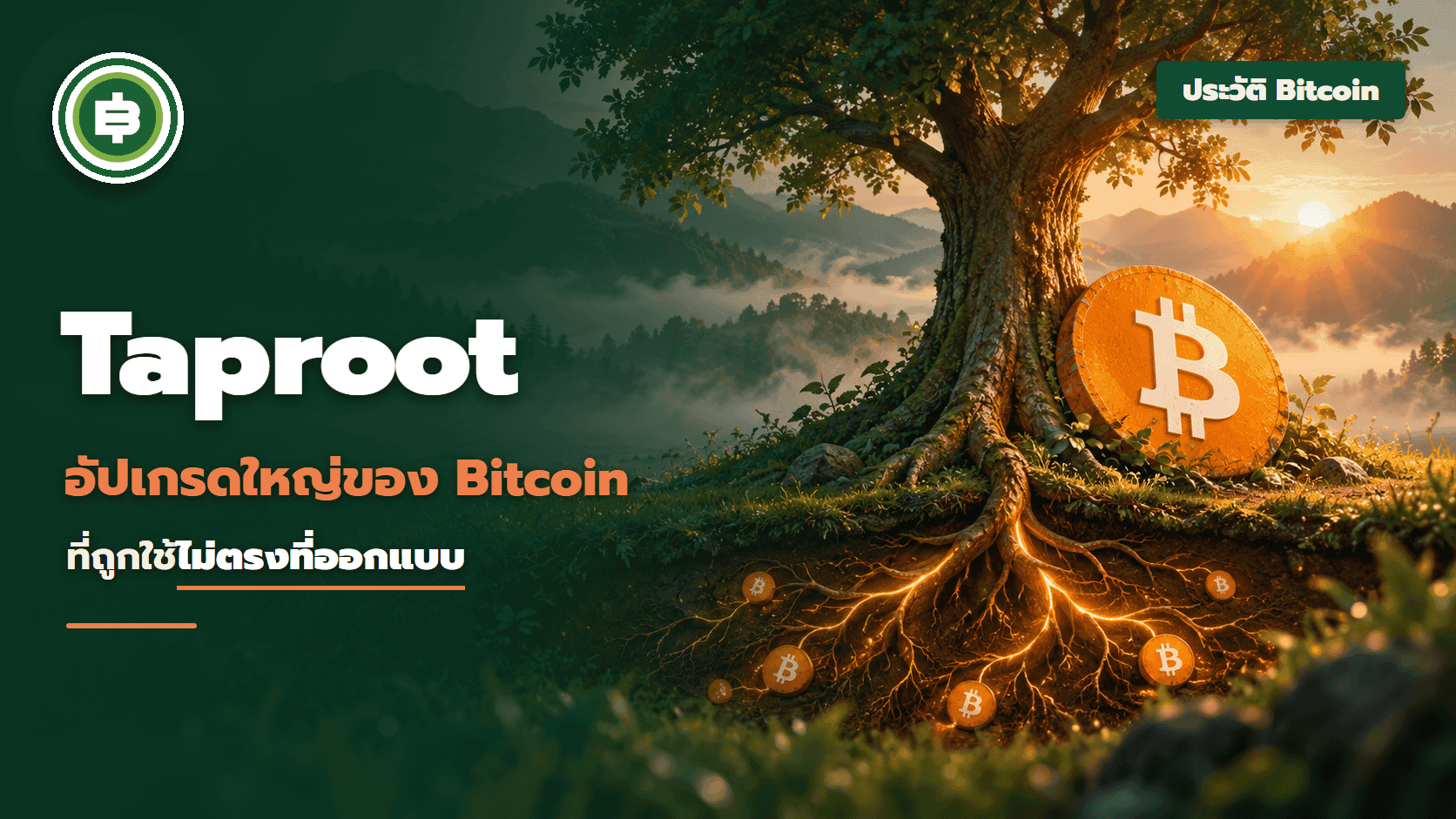 Taproot การอัปเกรดใหญ่ของ Bitcoin ปี 2021 ที่ถูกใช้จริงไม่ตรงกับที่ออกแบบไว้