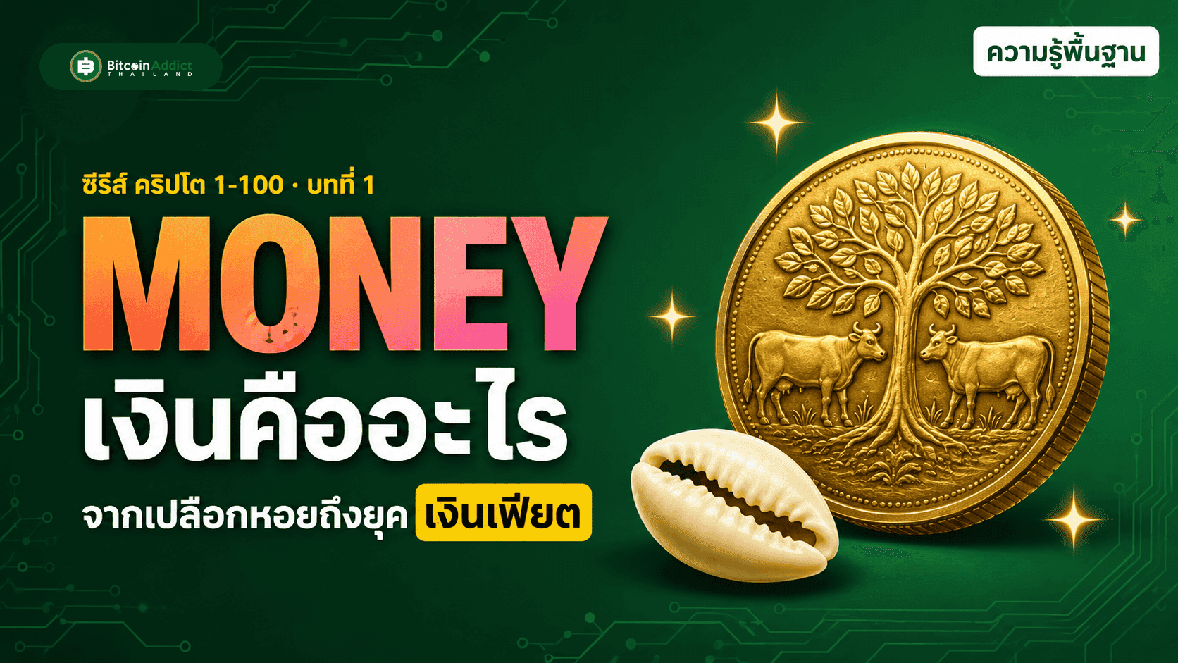 เงินคืออะไร? จากเปลือกหอยถึงยุคเงินเฟียต เข้าใจเงินก่อนเข้าใจ Bitcoin (อัปเดต 2026)