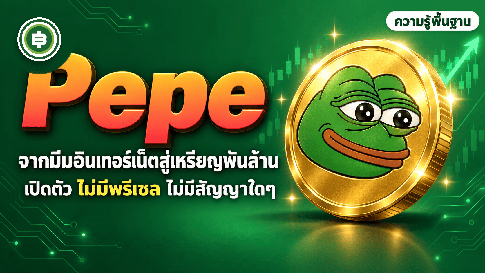 Pepe (PEPE) คืออะไร? เจาะลึกเหรียญมีมกบเขียวไม่มี Utility ที่มูลค่าตลาดเคยทะลุหมื่นล้านดอลลาร์ (อัปเดต 2026)