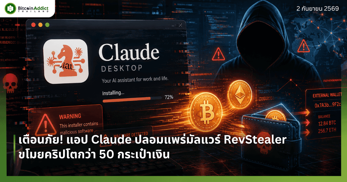 āđāļāļ·āļāļāļ āļąāļĒ! āđāļāļ Claude āļāļĨāļāļĄāđāļāļĢāđāļĄāļąāļĨāđāļ§āļĢāđ RevStealer āļāđāļĄāļĒāļāļĢāļīāļāđāļāļāļ§āđāļē 50 āļāļĢāļ°āđāļāđāļēāđāļāļīāļ