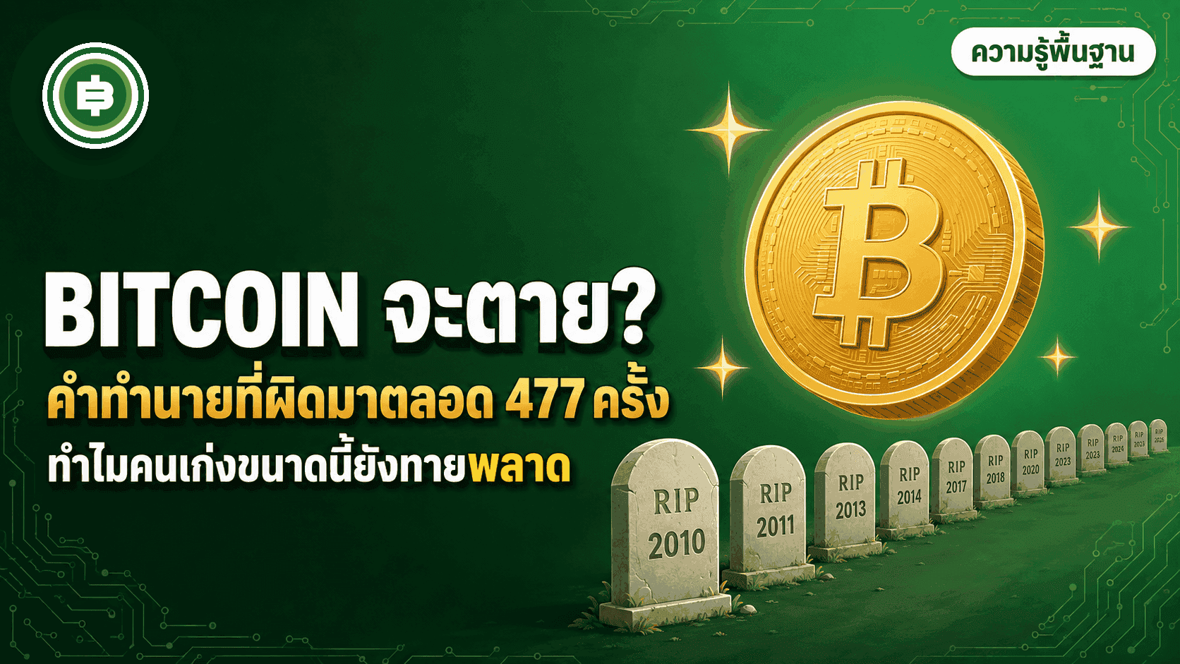 คำทำนาย Bitcoin จะตาย ที่ผิดมาตลอด 477 ครั้งใน 16 ปี